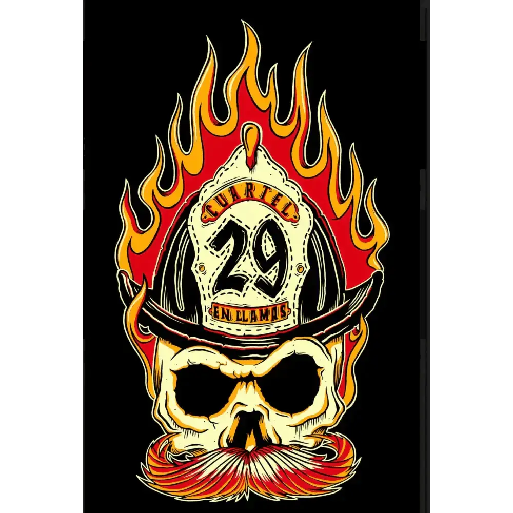 Skull in Flames - Chief Miller Apparel