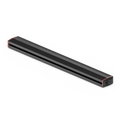 Sleek black soundbar with red accents for Feniex Fusion-S 400 Stick Light for first responders