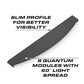 Slim dark gray light bar for Feniex Quantum 2.0 interior rear light bar