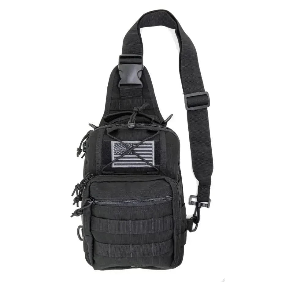 Chief Miller Equipment Bags & Cases Sling Backpack, Bleeding Control Sling Bag, Over The Shoulder Sling Backpack, MOLLE Bag for First Aid Day Pack - Black Apparel