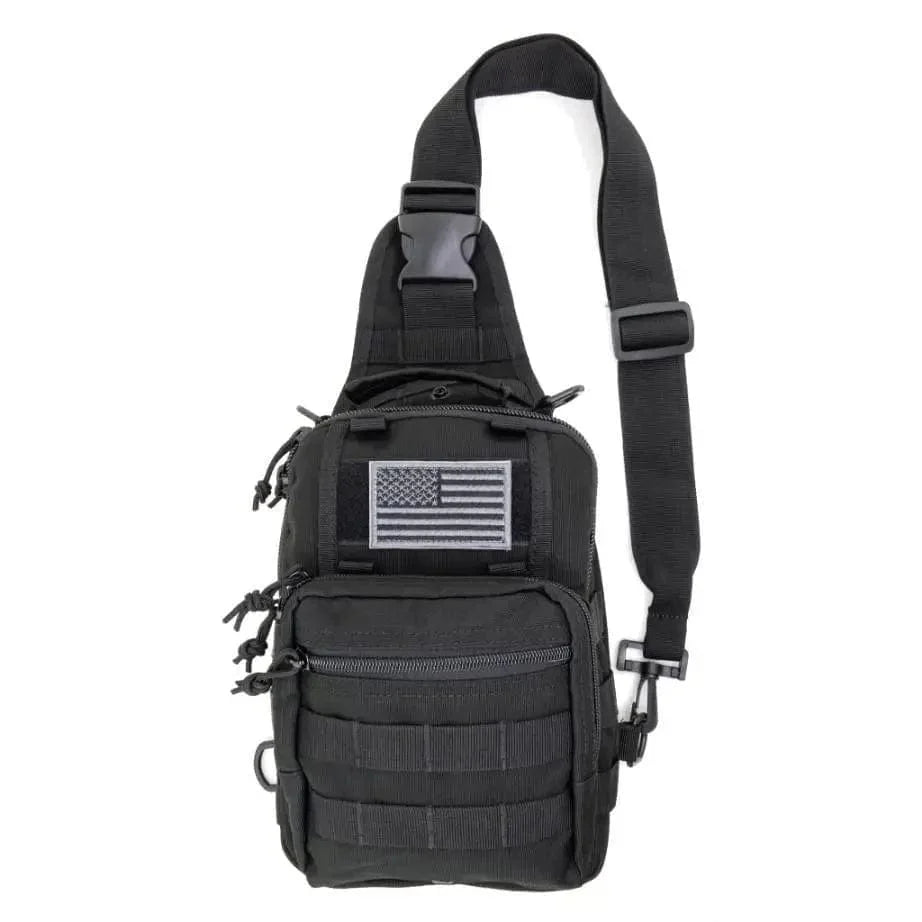 Chief Miller Equipment Bags & Cases Sling Backpack, Bleeding Control Sling Bag, Over The Shoulder Sling Backpack, MOLLE Bag for First Aid Day Pack - Black Apparel