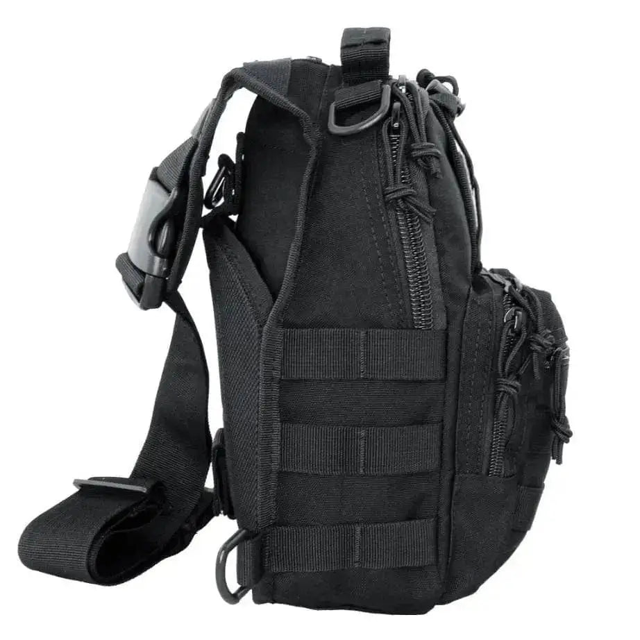 Sling Backpack, Bleeding Control Sling Bag, Over The Shoulder Sling Backpack, MOLLE Bag for First Aid Day Pack - Black - Chief Miller Apparel