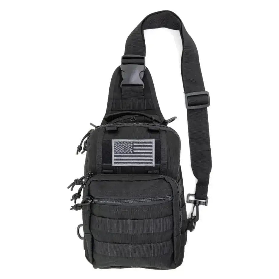 Sling Backpack, Bleeding Control Sling Bag, Over The Shoulder Sling Backpack, MOLLE Bag for First Aid Day Pack - Black - Chief Miller Apparel