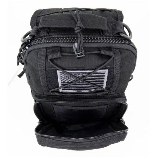 Chief Miller Equipment Bags & Cases Sling Backpack, Bleeding Control Sling Bag, Over The Shoulder Sling Backpack, MOLLE Bag for First Aid Day Pack - Black Apparel