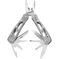 Stainless steel Coast CT211 multi-tool with pliers and folding implements in silver