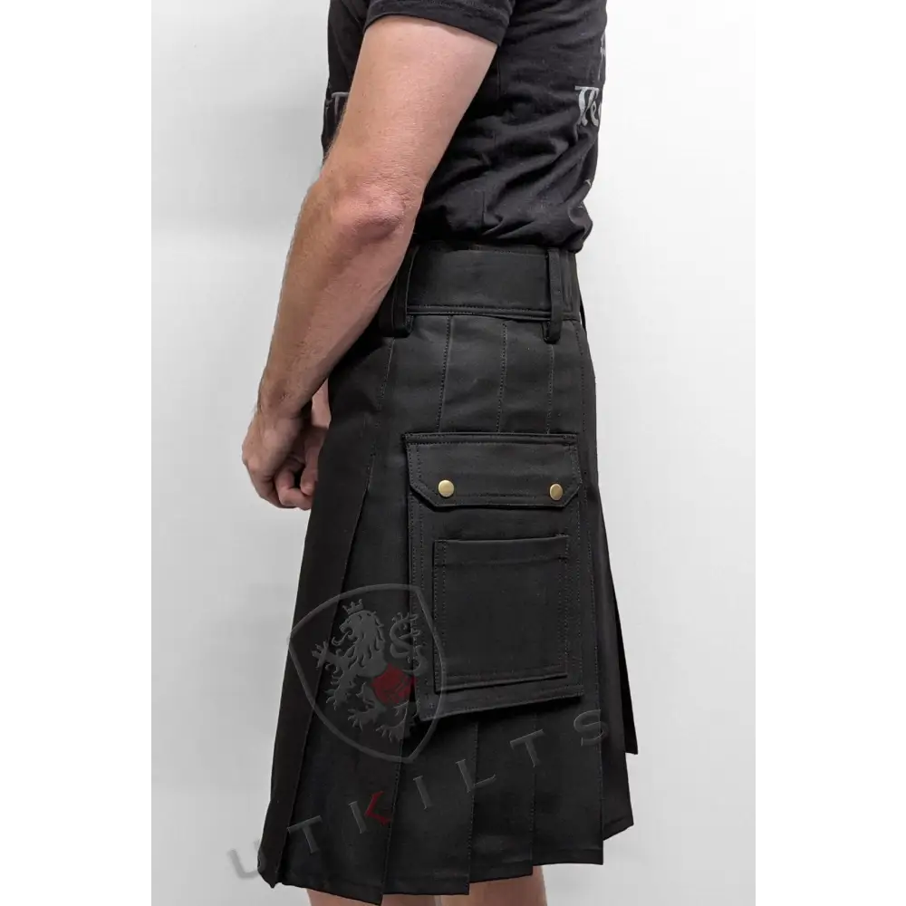 Standard Black Utility Kilt - Chief Miller Apparel