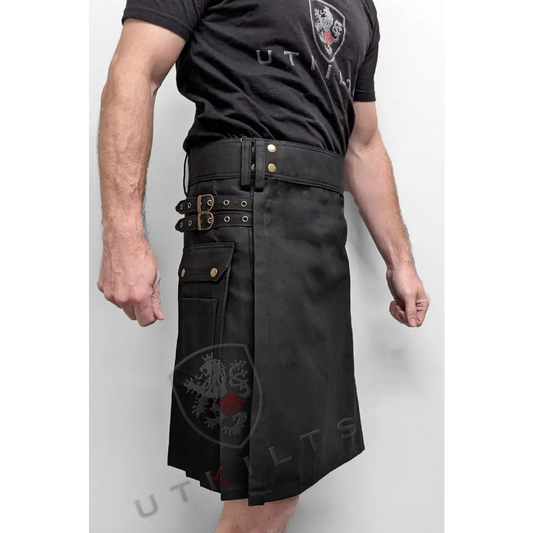 Standard Black Utility Kilt - Chief Miller Apparel