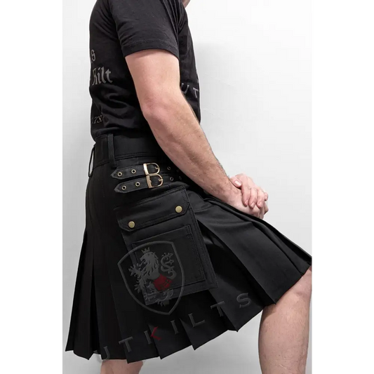 Standard Black Utility Kilt - Chief Miller Apparel