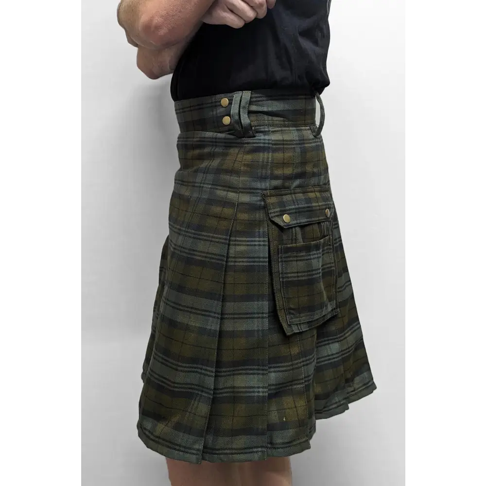 Standard Black Watch Weathered Tartan Utility Kilt - Chief Miller Apparel