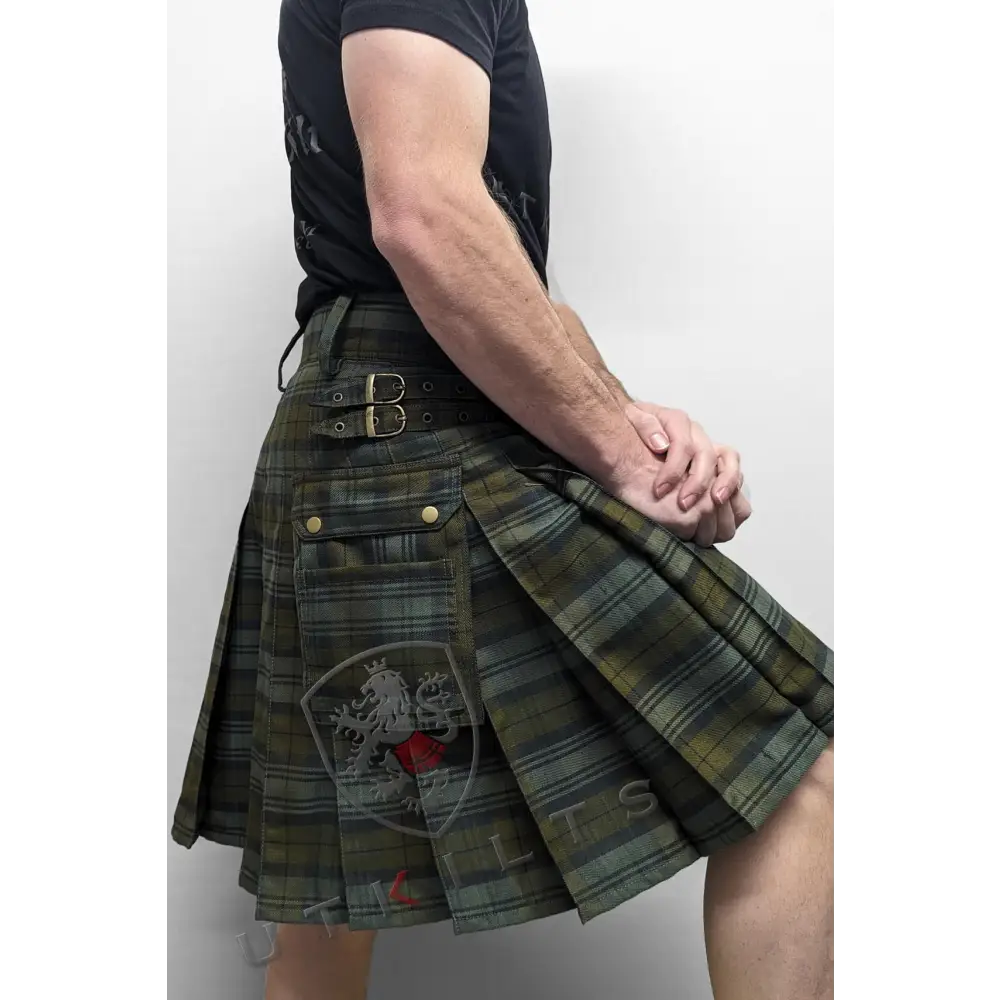 Standard Black Watch Weathered Tartan Utility Kilt - Chief Miller Apparel