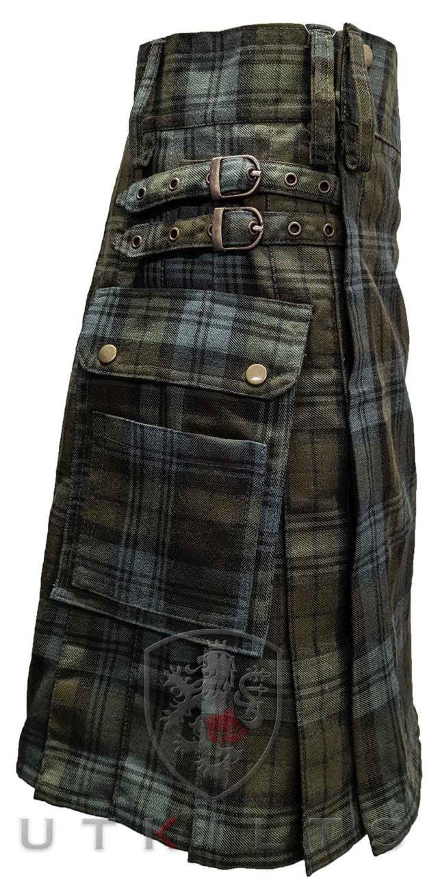 Standard Black Watch Weathered Tartan Utility Kilt