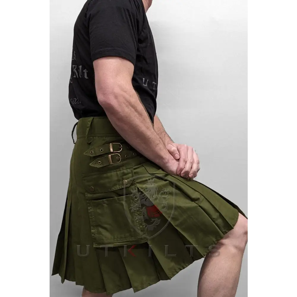 Standard Olive Green Utility Kilt - Chief Miller Apparel