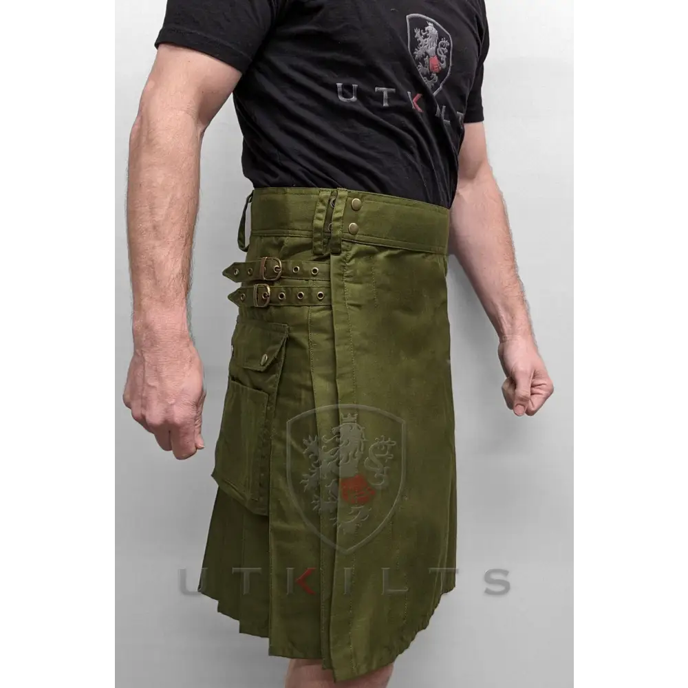 Standard Olive Green Utility Kilt - Chief Miller Apparel