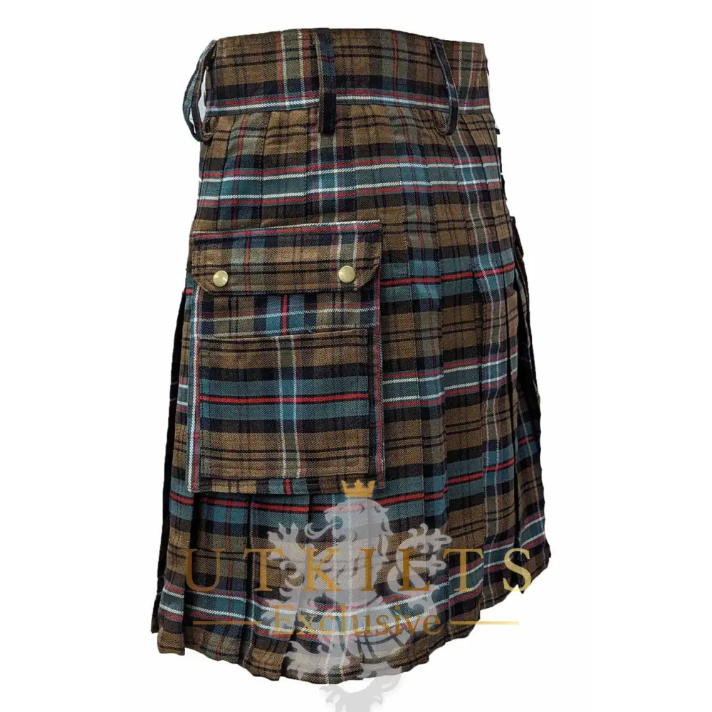 Standard Scottish National Weathered Tartan Utility Kilt - Chief Miller Apparel