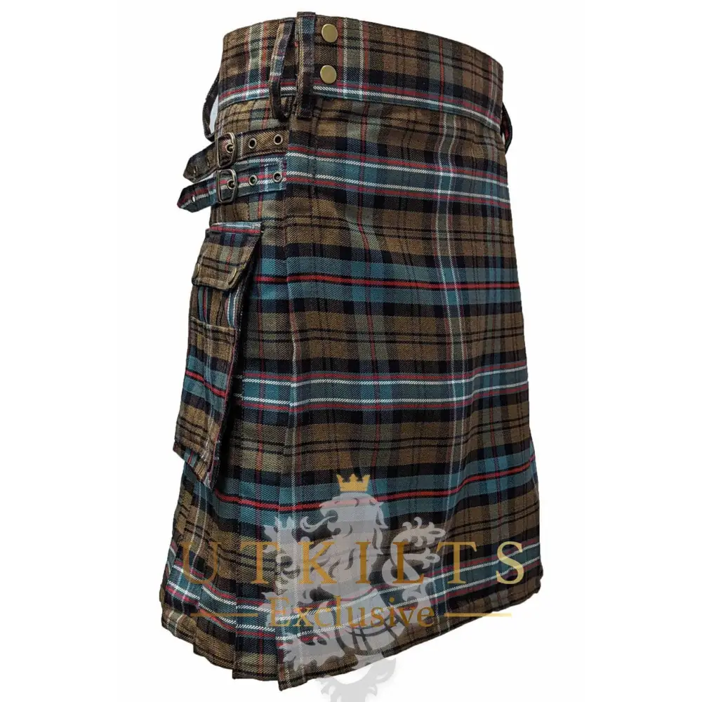 Standard Scottish National Weathered Tartan Utility Kilt - Chief Miller Apparel