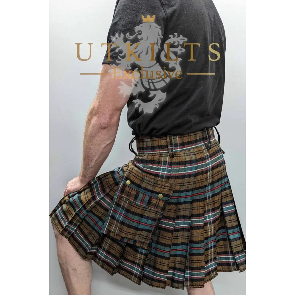 Standard Scottish National Weathered Tartan Utility Kilt - Chief Miller Apparel