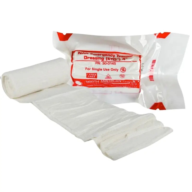 Sterile gauze dressing pack in clear plastic for Waterproof 5000 Series First Aid Kit