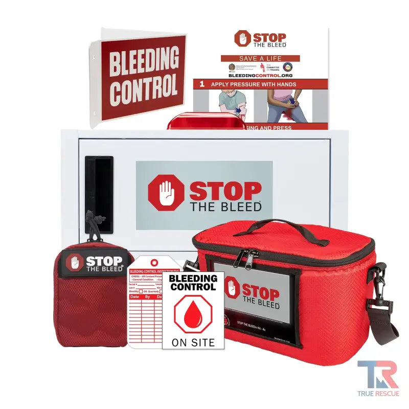 Stop the Bleed Kit for Schools includes a bleeding control kit and C-A-T tourniquet