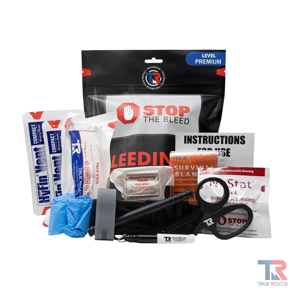 STOP THE BLEED Bleeding Control Kit - Mylar - Premium Kit (With NuStat Hemostatic Dressing) - Bleeding Control Kit