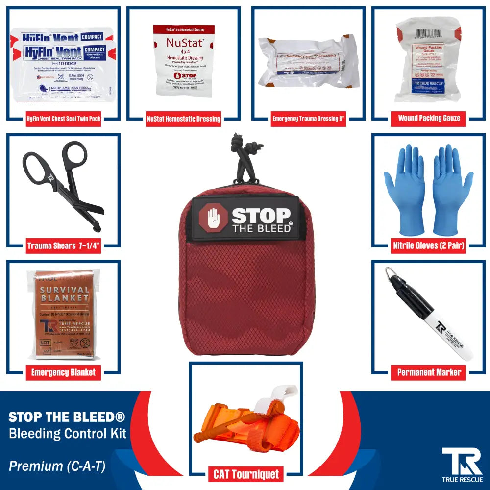 STOP THE BLEED Bleeding Control Kit - Premium (C-A-T®) with NuStat / Orange - Bleeding Control Kit