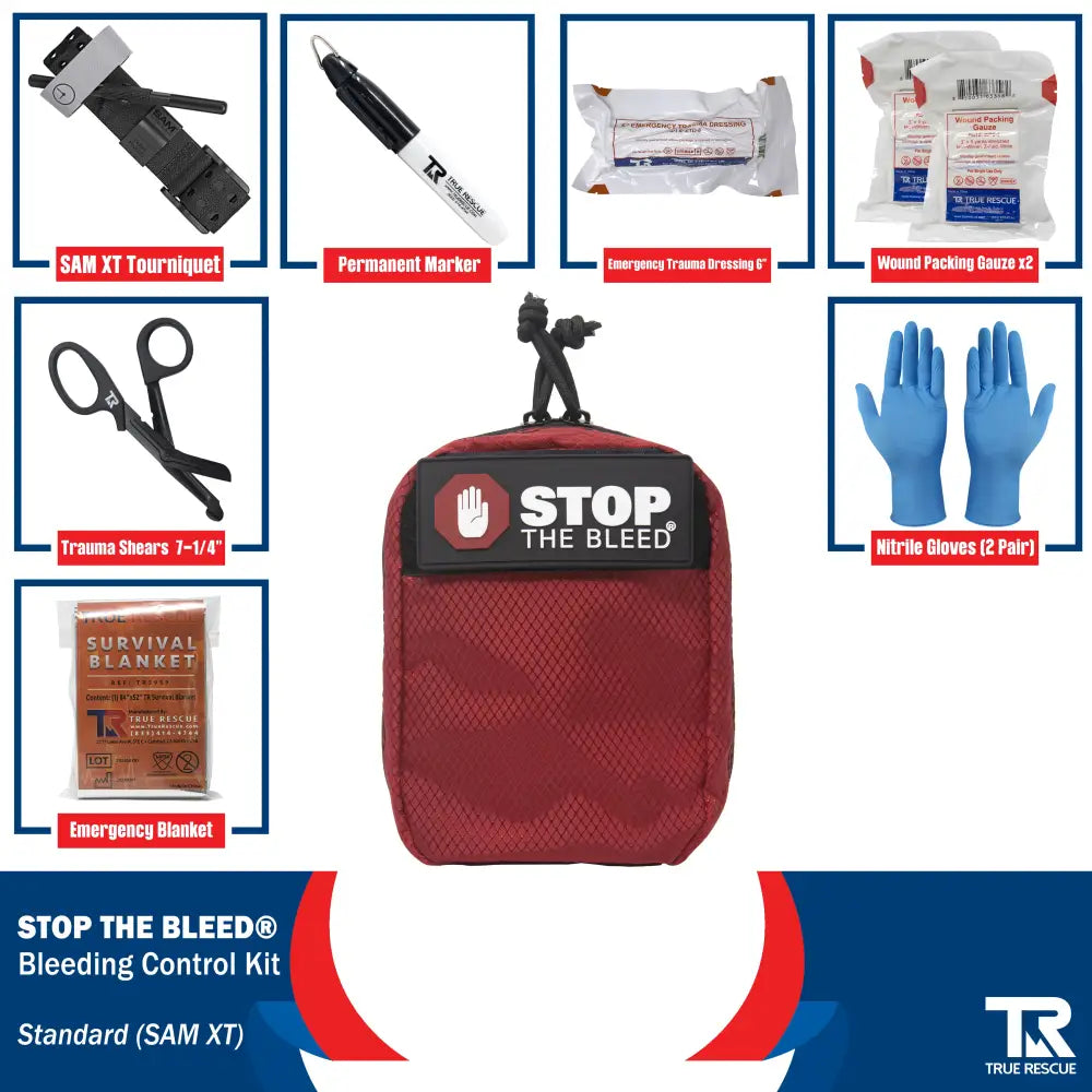 STOP THE BLEED Bleeding Control Kit - Standard (SAM XT) / Black - Bleeding Control Kit