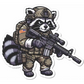 ’Street Cat Collection’ Patch 2 - Trash Panda - Tactical Raccoon - 3.5’’ Sticker - Stickers