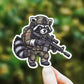 ’Street Cat Collection’ Patch 2 - Trash Panda - Tactical Raccoon - 3.5’’ Sticker - Stickers