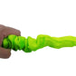 Stretched neon green bungee cord of Single Leg Internal Shock-Absorbing Lanyard