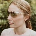 Stylish METEL M20 Safety Glasses with gradient-tinted wraparound lens and flexible temples