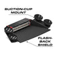 Feniex Q Series 1X Dash Light with suction-cup mounted emergency light and flashback shield