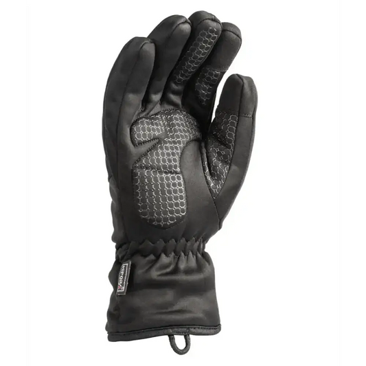 Black Summit Gloves with textured palm grip and elastic wrist closure for warmth and grip