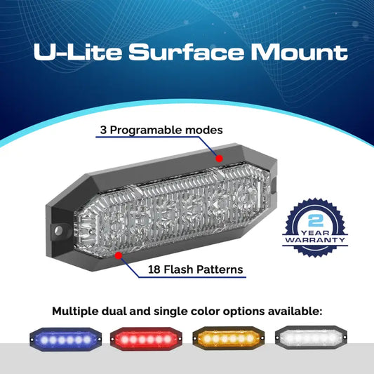 Surface mount U-Lite Surface Mount LED light with multiple color options for versatile lighting
