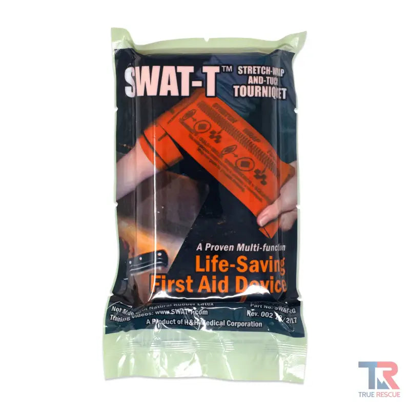 SWAT-T Tourniquet in orange packaging, perfect for pressure dressing and emergency use