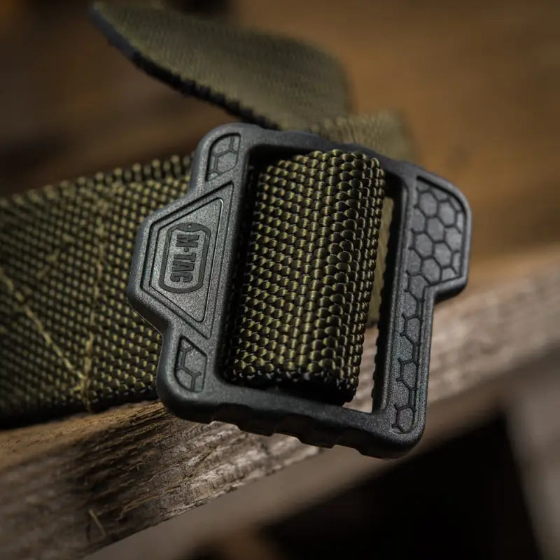 M-Tac Double Sided Lite Tactical Belt with honeycomb buckle and olive green webbing