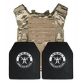 Tactical QRF Plate Carrier with Level III body armor and Legacy logos for protection