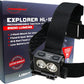 Tactical Explorer HL-10 Red IR headlamp with j-hook buckle and magnetic charging