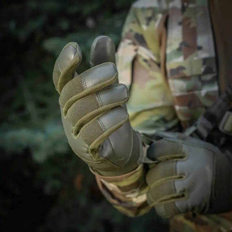 Tactical M-Tac Gloves Police Gen.2 in tan with reinforced knuckle protection