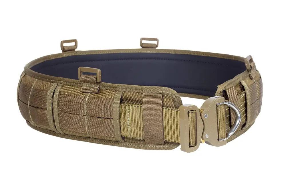 Tactical Cobra Rigger’s Belt in tan with MOLLE webbing for a reliable battle belt kit