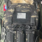 Tactical multi-camouflage body armor with pouches and flag patch from Redemption Tactical