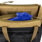 Tactical Elite Range Bag in tan and black with blue item inside, perfect for size holds