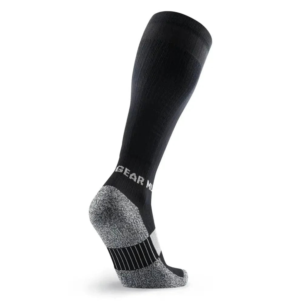 Chief Miller Inventory Tall Compression Socks (Black/Gray) Apparel