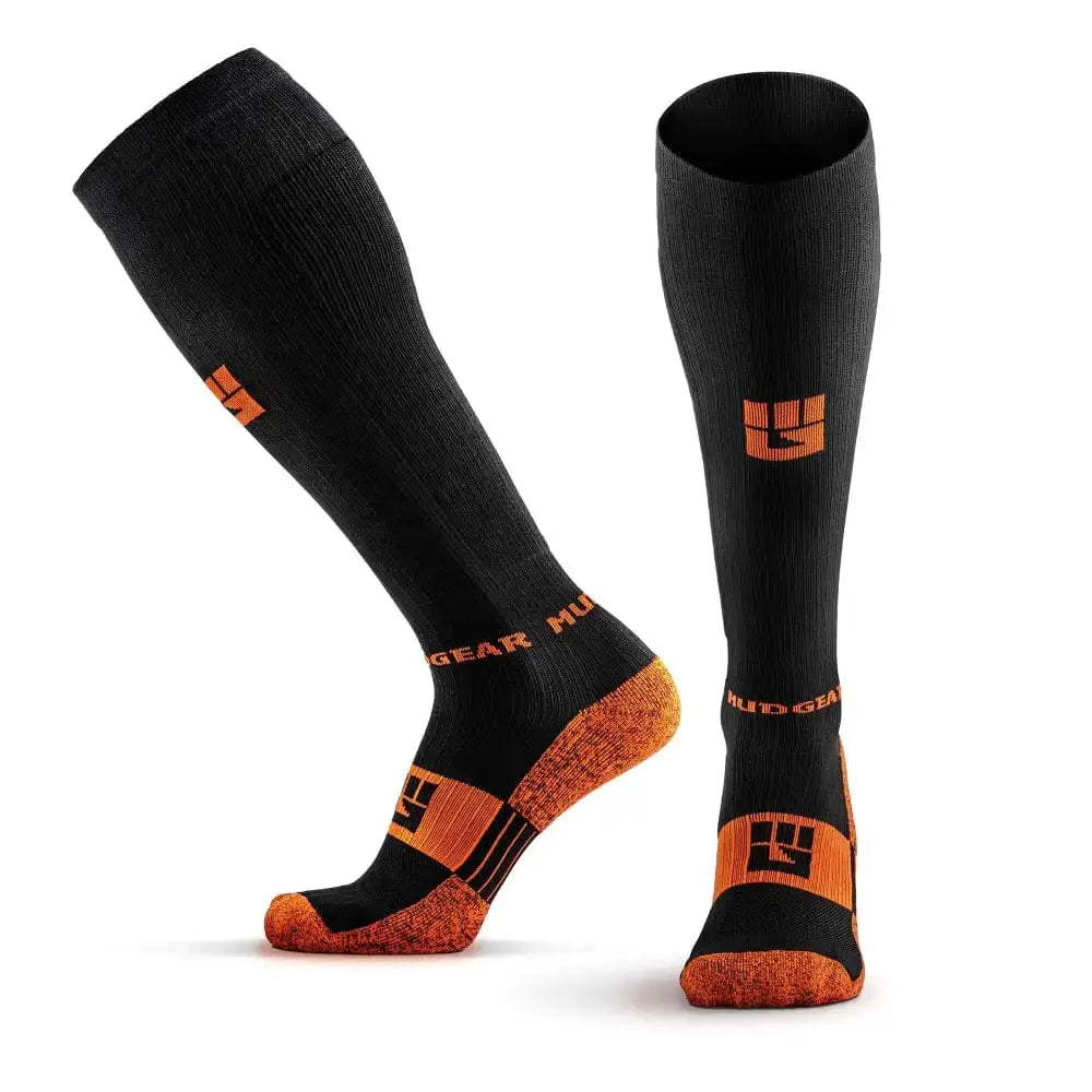 Chief Miller Inventory Tall Compression Socks (Black/Orange) Apparel