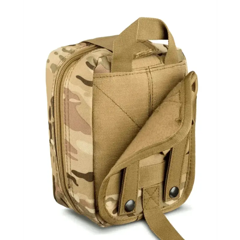 Tan camouflage tactical medical pouch with MOLLE for Scherber Premium IFAK Kit