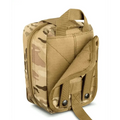 Tan camouflage tactical pouch with MOLLE straps for Scherber Premium IFAK Kit