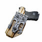Tan gun holster with metallic retention for Non-Light Bearing Multimount hardware kit