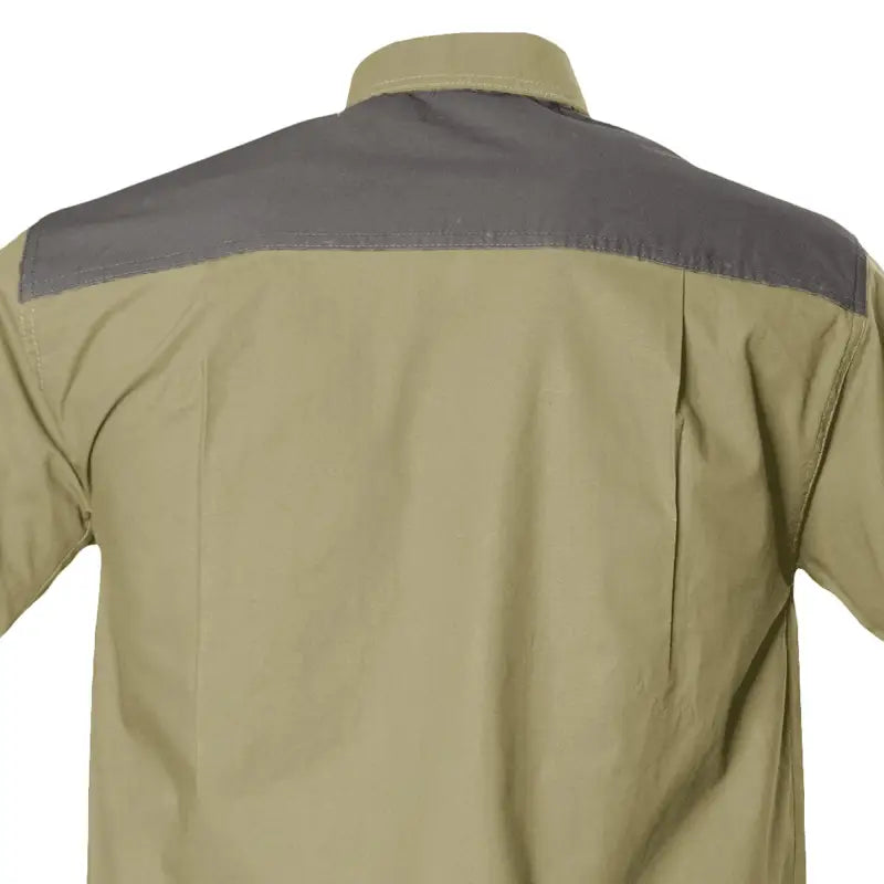 Tan and gray Upland Shirt for Men with contrasting shoulder panels for first responders