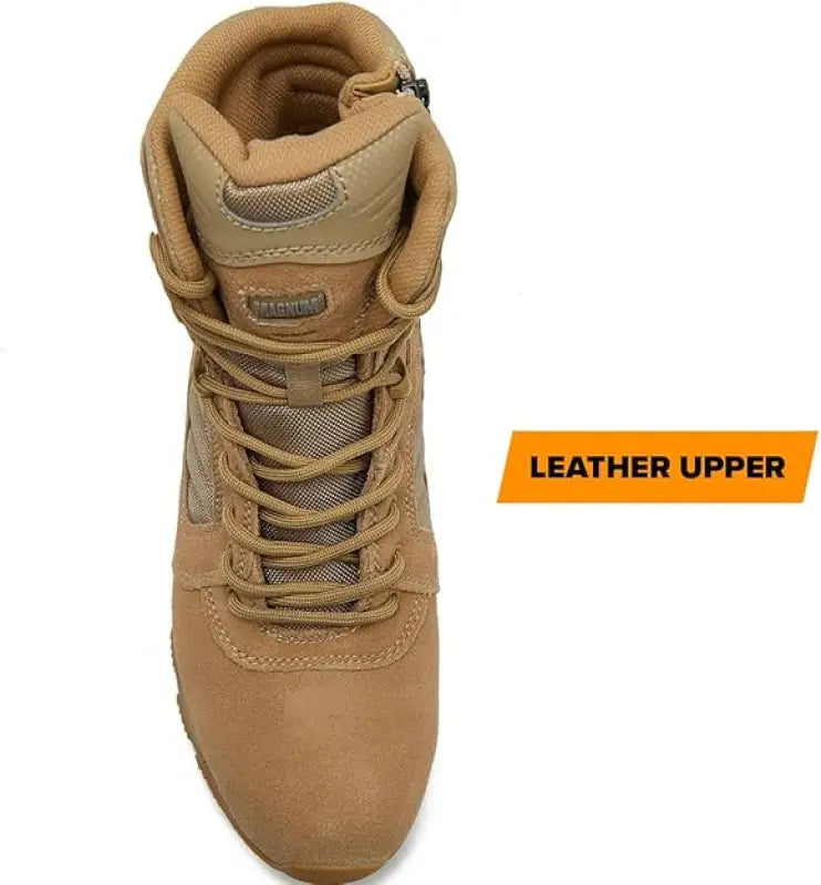 Tan leather work boot for first responders, firefighter, police from MAG STORM 8’’ Desert Tactical Boot SZ WP