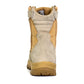 Tan leather SWAT style boot with padded ankle support from Hot Leathers, shown from behind