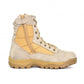 Tan Leather Swat Style Lace Up Boots with Zippers from Hot Leathers, rugged combat design