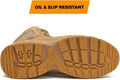 Tan oil and slip-resistant boot sole in MAG STORM 8’’ Desert Military Tactical Boot SZ WP for first responders